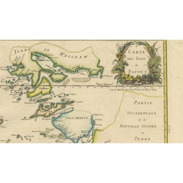 Paper Antique Map of Raja Ampat, New Guinea, Bellin, and Papuan Islands, 1749 For Sale - Image 7 of 10