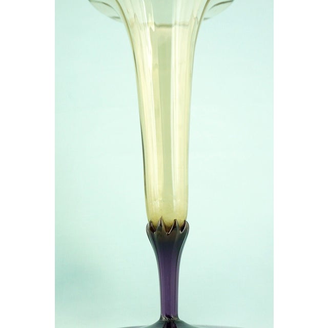 20th Century Trumpet Vase in Iridescent Crystal and Glass Paste from Louis Comfort Tiffany, United States, 1920s For Sale - Image 12 of 18
