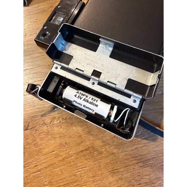 1960s Vintage Polaroid 240 Land Camera Kit With Film, Flash & Case - Complete Set For Sale - Image 5 of 11