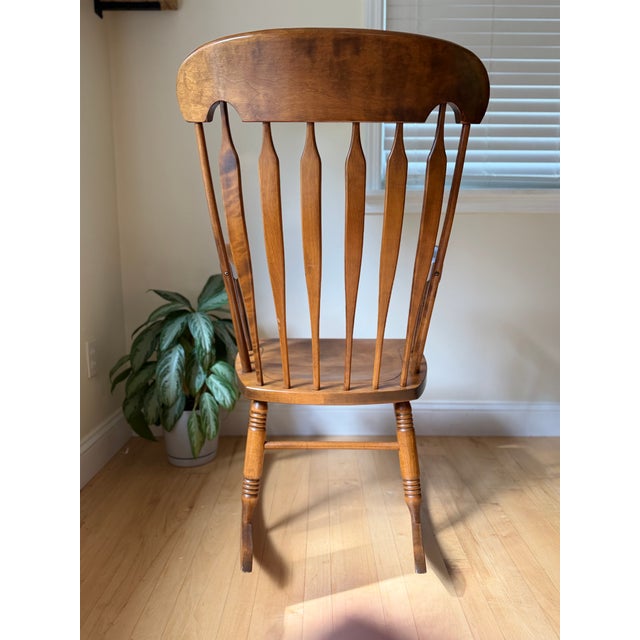 American S. Bent & Brothers ArrowBack Windsor Style Rocking Chair For Sale - Image 3 of 7