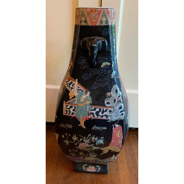 Chinese Vintage Tall Chinese Vase For Sale - Image 3 of 12