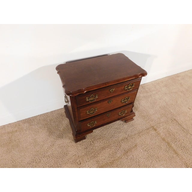 Pa House BachPennsylvania House Solid Dark Cherry 3-Drawer Bachelor's Chest Nightstandelors Chest For Sale - Image 10 of 14