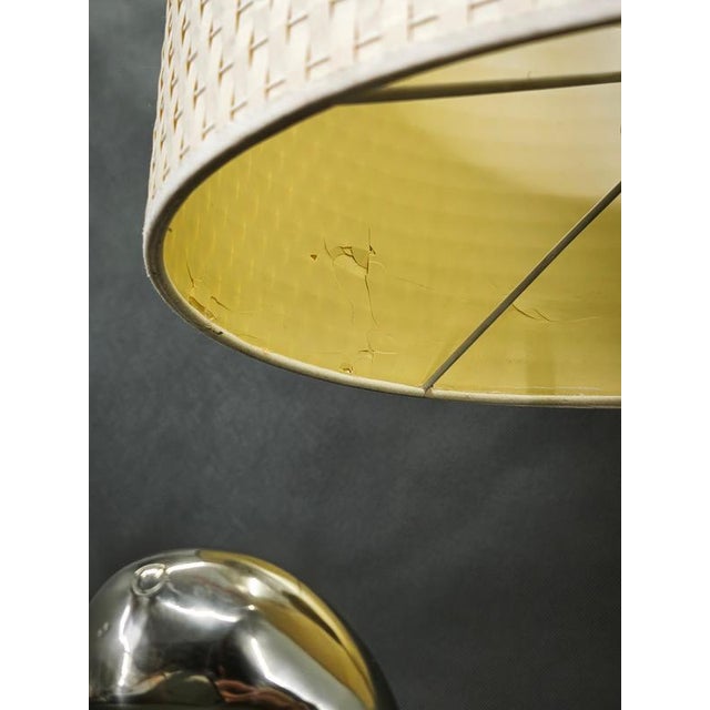 Italian Chrome Duck Table Lamp with Original Shade, 1970s For Sale - Image 11 of 13