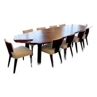 Cs Woods Live-Edge Maple Dining Table--12 Ft Custom Slab, 2-3" Thick, Stunning Grain For Sale