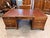 Mid-20th Century Chippendale Style Mahogany Partners Executive Desk With Embossed Leather Top, Circa 1950s For Sale - Image 12 of 18