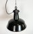 Paint Industrial Black Enamel Factory Lamp with Cast Iron Top from Elektrosvit, 1950s For Sale - Image 7 of 18