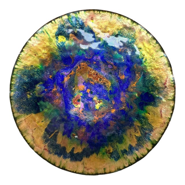 Vintage Boho Enamel Bowl For Sale