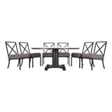 McKinnon and Harris Stone Top Dining Table and Six Dining Chairs For Sale