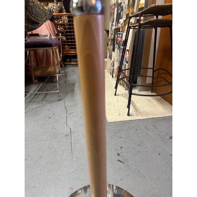 Vintage Chrome & Beech Floor Standing Coat Rack For Sale In Fayetteville, AR - Image 6 of 7