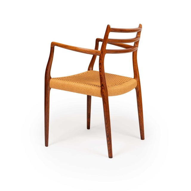 Vintage Niels Otto Møller Model 78 & 62 Dining Chairs – Rosewood Danish Cord Set of 8 For Sale - Image 16 of 16