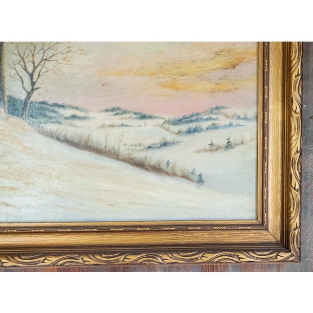 Early 20th Century Early 20th Century American Luminist Winter Landscape Painting by William Van Zandt For Sale - Image 5 of 16