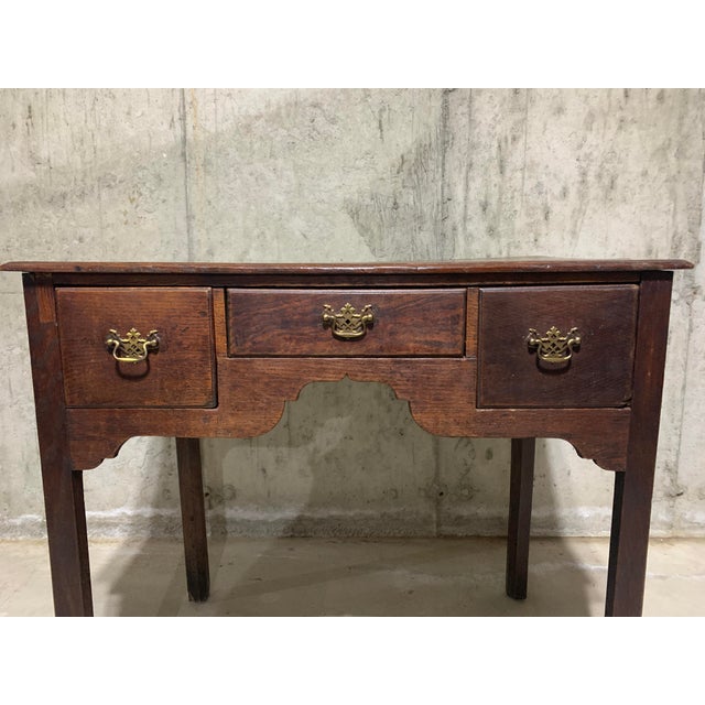 American Antique Lowboy Chest of Drawers or Oak Side Table For Sale - Image 3 of 6