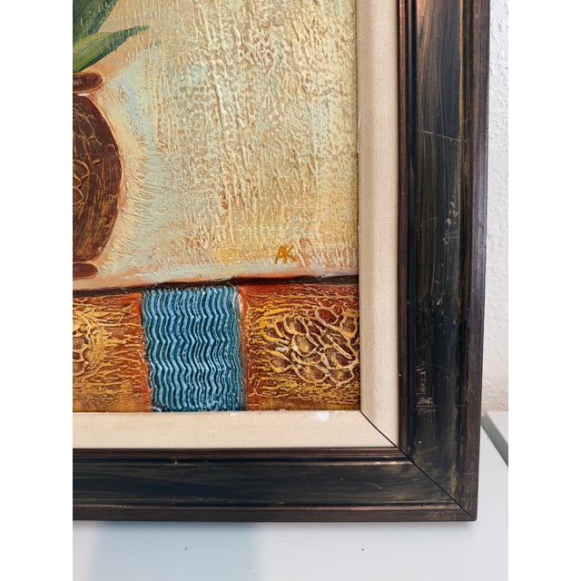 Original Floral Oil Painting “Golden Bloom” by Alena Kalen Framed Textured, Coa For Sale - Image 10 of 13