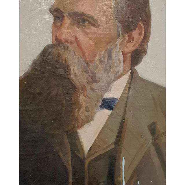 1970s Friedrich Engels Portrait, Oil Painting, Ukrainian Art 83-63 For Sale - Image 4 of 6