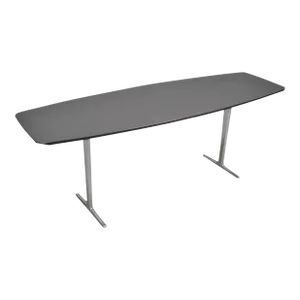 Minotti Italian Modern Surfboard Coffee Table With Chrome Steel Legs