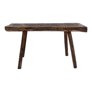 Oak Pig Bench Butcher's Block Table, Hungary, Circa 1920 For Sale