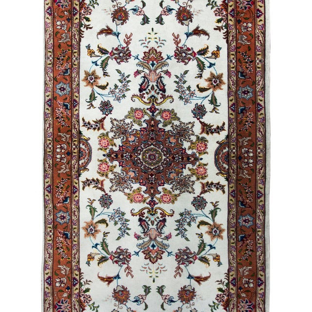 Textile Vintage Persian Tabriz Rug For Sale - Image 7 of 16