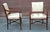 Late 20th Century Pair of Hickory Chair Co Regency Style Mahogany and Upholstered Armchairs For Sale - Image 9 of 11
