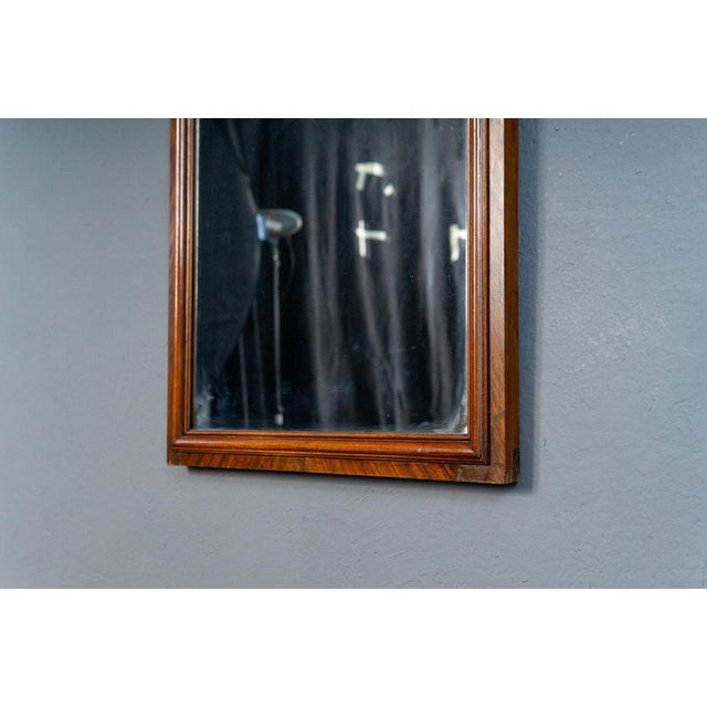 Brown Antique Mirror with Pine Frame, 1900s For Sale - Image 8 of 12