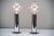 Italian Chrome and Glass Table Lamps, 1970s, Set of 2 For Sale - Image 9 of 11