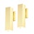 Pair of Contemporary Melrose Wall Sconces in Satin Brass by Centurion Lighting 6W LED 300 Lumens 2700k Color Temp UL & Wet...