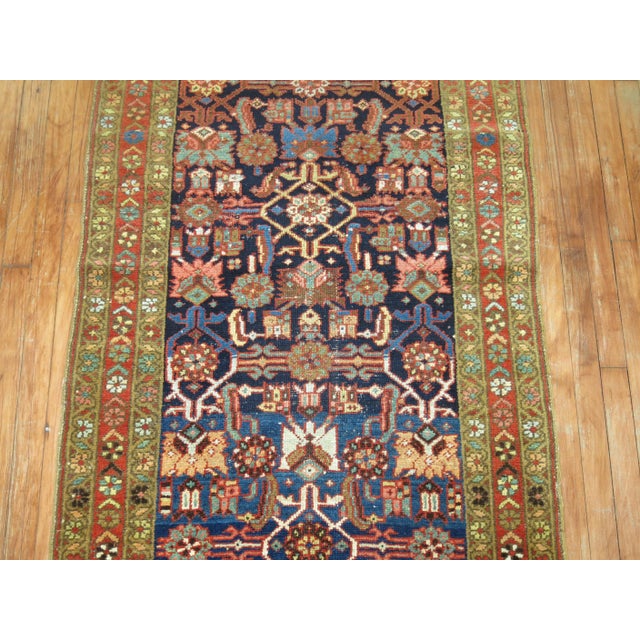Long Antique Persian Heriz Runner - 3'2" x 14'7" For Sale In New York - Image 6 of 11