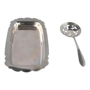 Vintage International Silver Co. Butter Dish and Scooper Set- 2 Pieces