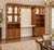 1970s Campaign Vintage Henredon Oak Wall Unit With Marble Counter and Mirrored Cabinets For Sale - Image 13 of 13