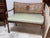 Late 20th Century Regency Style Caned Bench With Cushion For Sale - Image 5 of 12