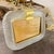 Art Deco 1990s Barovier Style Art Deco Murano Glass and Brass Horizontal Picture Frame For Sale - Image 3 of 14