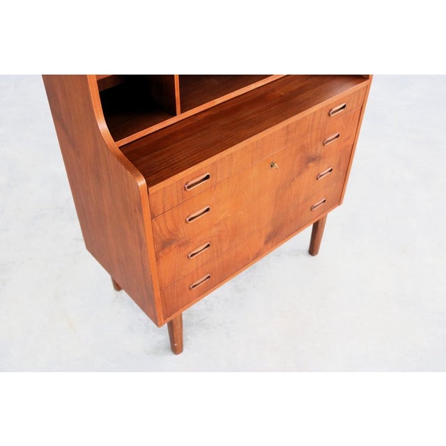 Mid-Century Modern Vintage Danish Secretaire in Teak, 1960s For Sale - Image 3 of 10