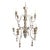 Mid 20th Century Mediteranean Style Italian Painted & Parcel Gilt Wood 12-Light Chandelier For Sale