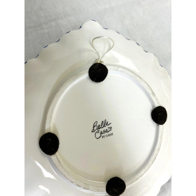 Purple Vintage Bella Casa by Ganz Decorative Majolica Ceramic Grape Plate For Sale - Image 8 of 12