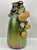 Clément Massier Art Nouveau Pottery Vase with Iridescent Apple Design 14"H x 8"W