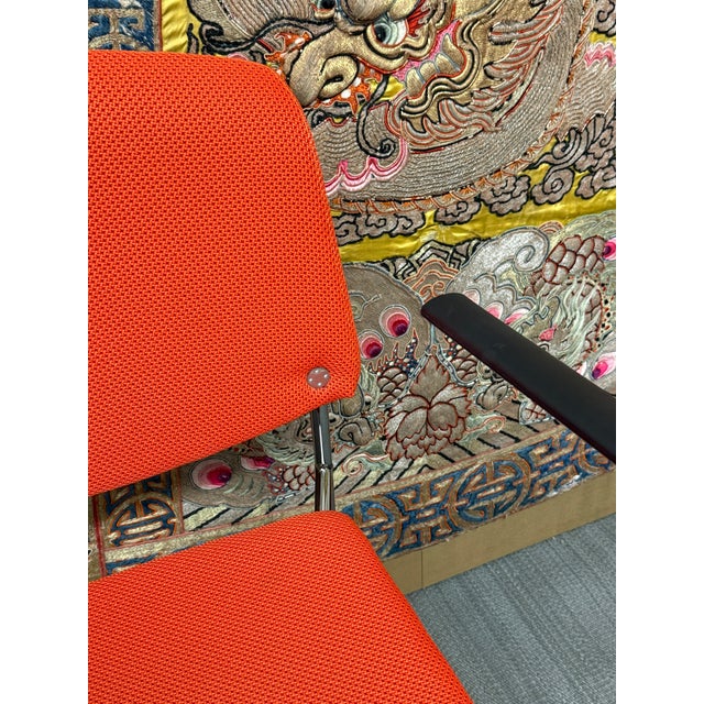 Orange Hightower Modernist Stackable Arm Chair, Orange For Sale - Image 8 of 12