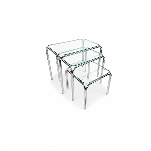 Vintage Chrome Side Tables, 1970s, Set of 3 For Sale - Image 10 of 10