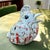 Vintage Splatterware Cute ceramic rooster with holes in back and open base. Possible a toothbrush or pen holder. Fun...