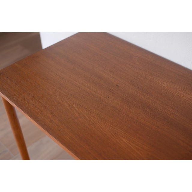 Brown Vintage Danish Teak Desk With Removable Top For Sale - Image 8 of 11