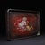 A beautifully crafted Chinese rectangular tray or display stand, likely made of rosewood (Hongmu). The tray features...