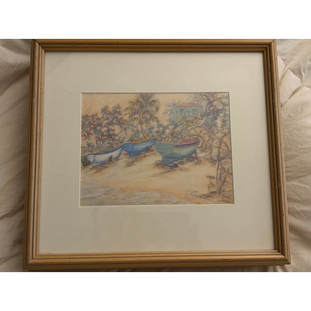 Off-white 1990s French Artist Martine Cotten Tropical Signed Prints - Set of 3 For Sale - Image 8 of 10