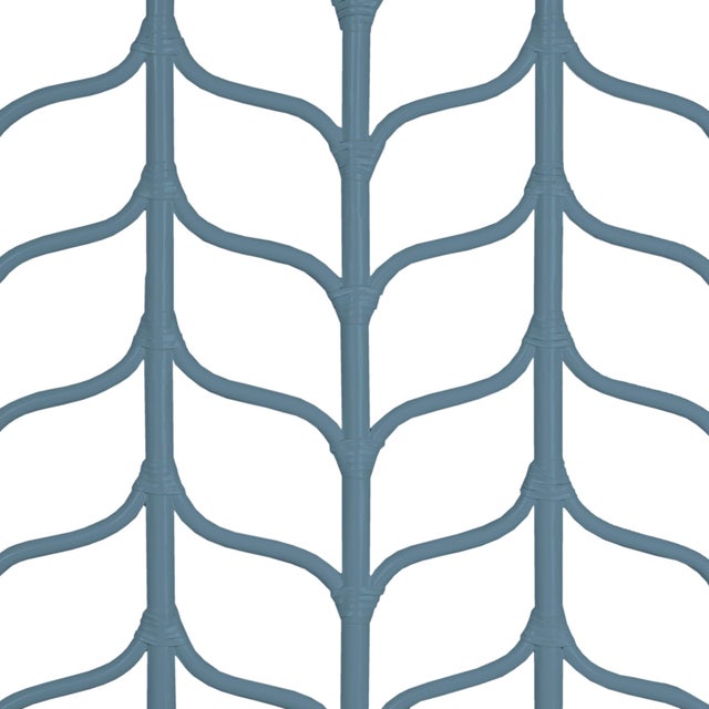 David Francis Ivy Standard Bed Twin Extra Long, Pool Blue For Sale - Image 4 of 6