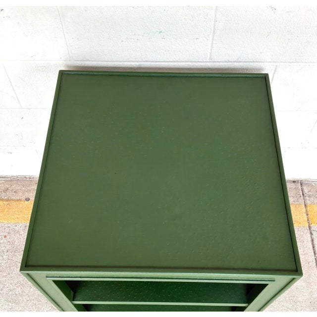 Made Goods Made Goods Modern Green Faux Ostrich Adeen Side Table For Sale - Image 4 of 5