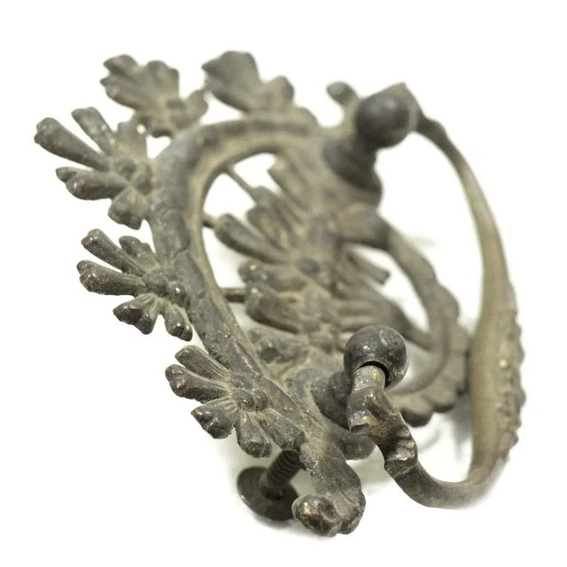 Antique 5.75 In. French Bronze Bail Drawer Pull For Sale - Image 4 of 7