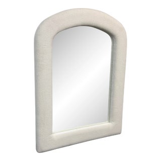Contemporary Boucle Framed Wall Mirror For Sale