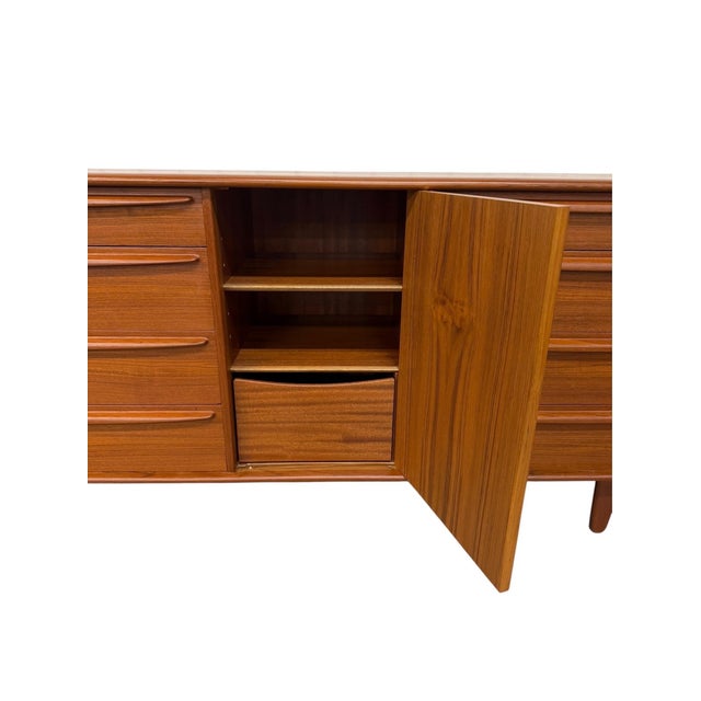 Mid-Century Danish Modern Teak 9-Drawer Dresser - Refinished! For Sale - Image 10 of 12