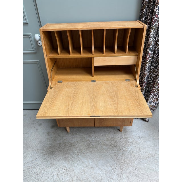 Mid-Century Modern Oak Secretaire, 1960s For Sale - Image 8 of 18