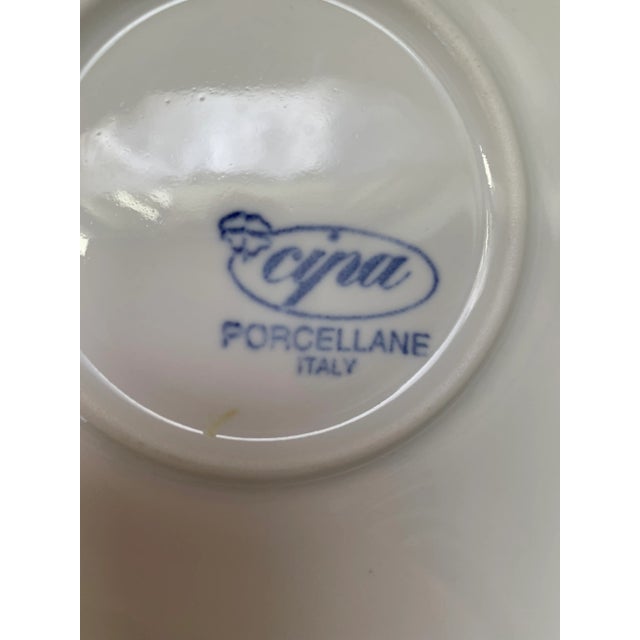 Ceramic Vintage Cipa Porcellane Italy Blue & White Landscape Countryside Salad/Dessert Plate For Sale - Image 7 of 8