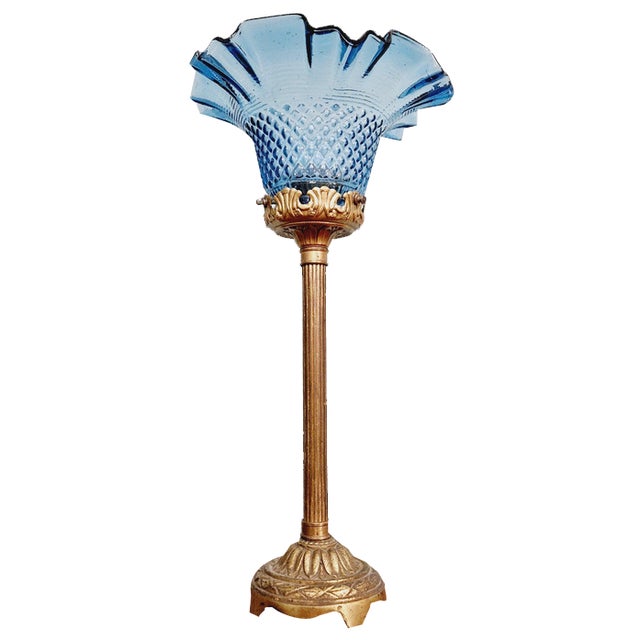 Table Lamp in Gilded Bronze For Sale