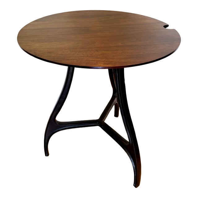 West Elm Cast Metal Legs "Neat Cord" Side Table For Sale