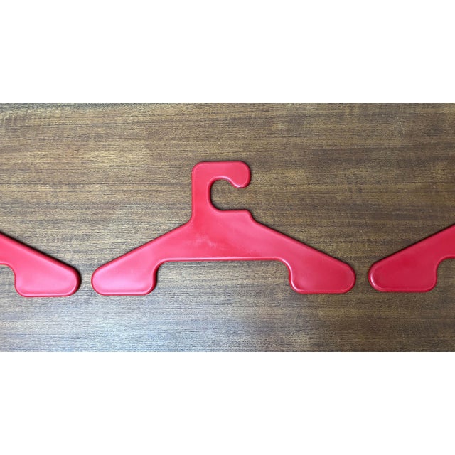 Mid-Century Modern German Red Space Age Coat Hanger, 1960s, Set of 3 For Sale - Image 14 of 18